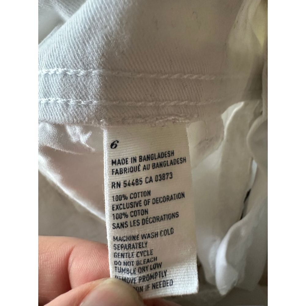 Women's American Eagle Outfitters White Ankle Cropped Pants Size 6 - Picture 6 of 8